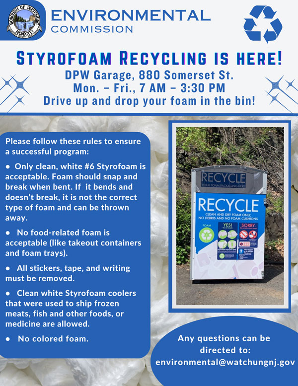 styrofoam recycling flyer