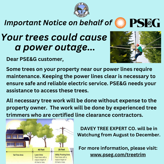 Your trees could cause a power outage notice