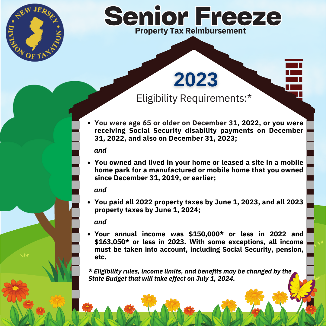 2023 Senior Freeze Eligibility Requirements