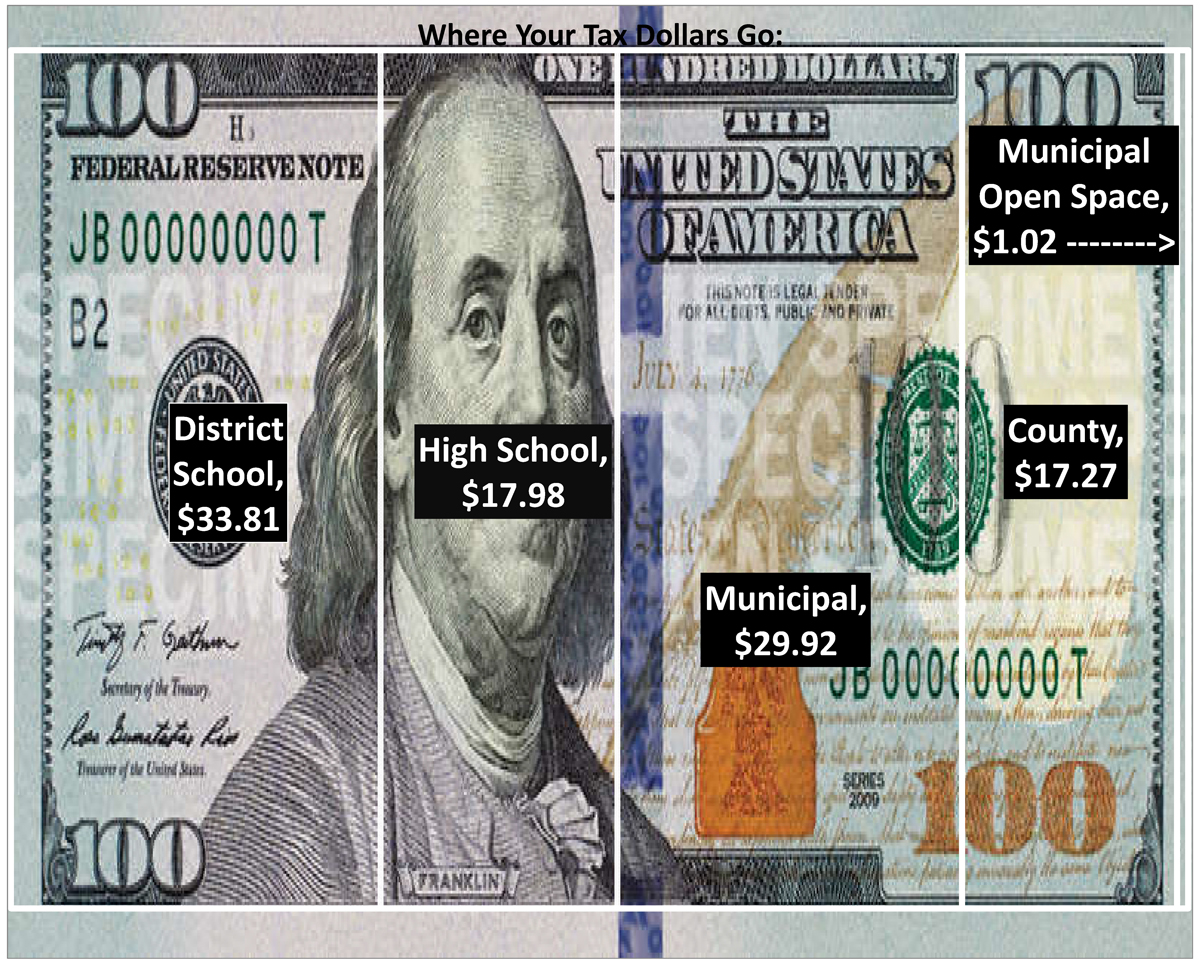 Tax Dollar Allocation Graphic. Click to open an OCR scanned PDF version of it.