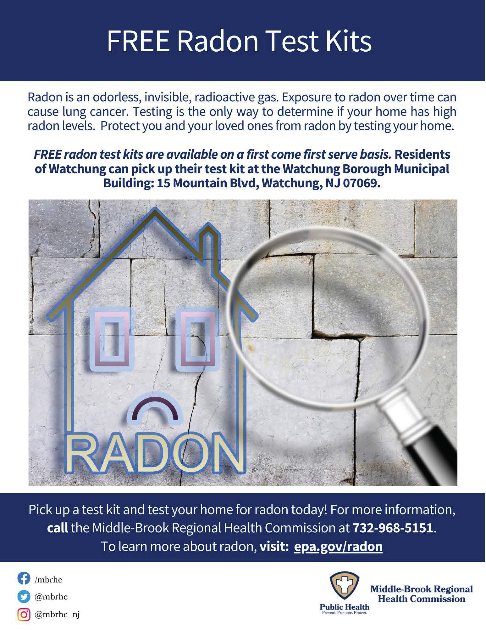 Free Radon Test Kits Flyer