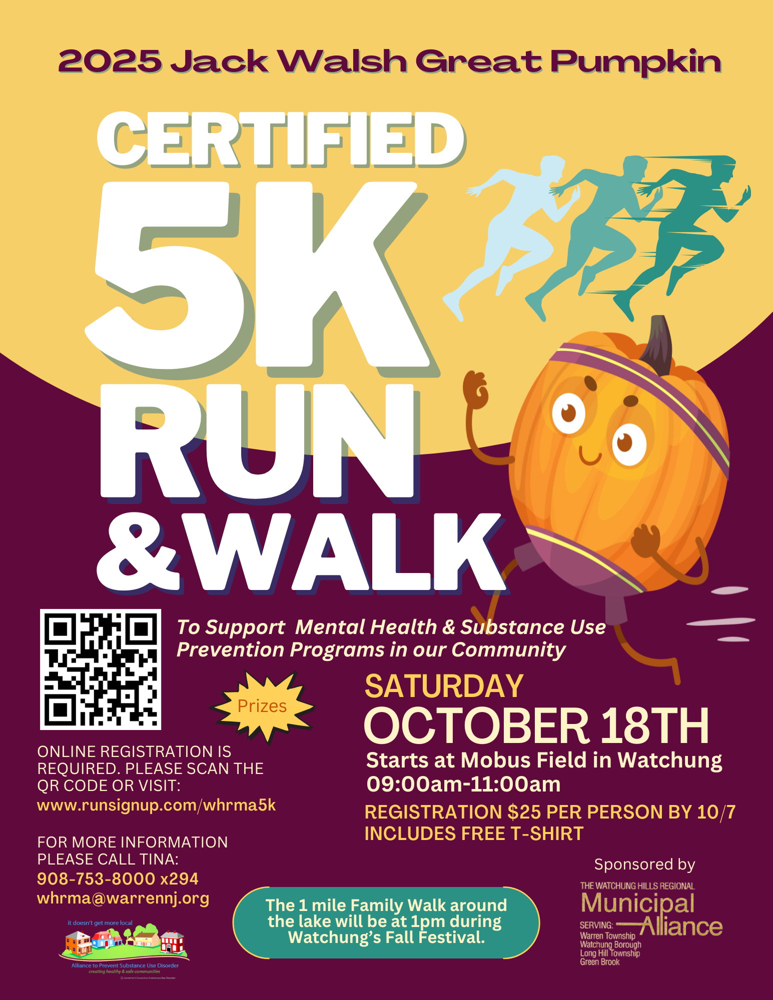 2025 WHRMA Certified 5K Run Walk Flyer. Click to open a PDF version of it.