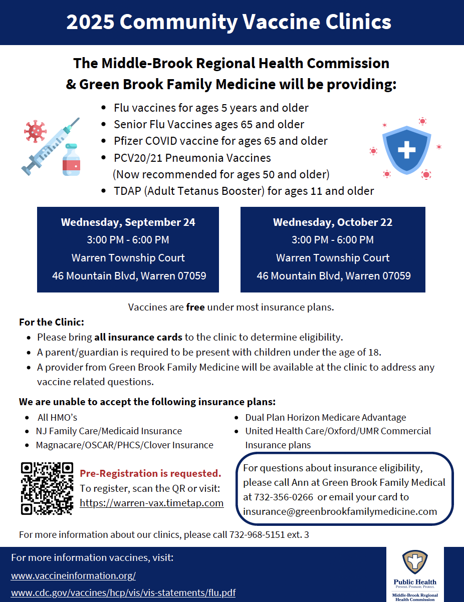 vaccine clinic flyer