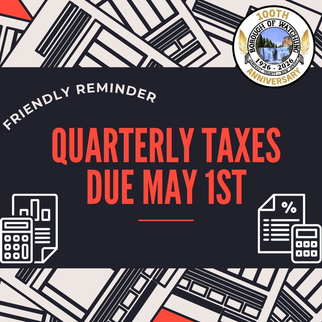 Friendly reminder, quarterly taxes are due May 1st.